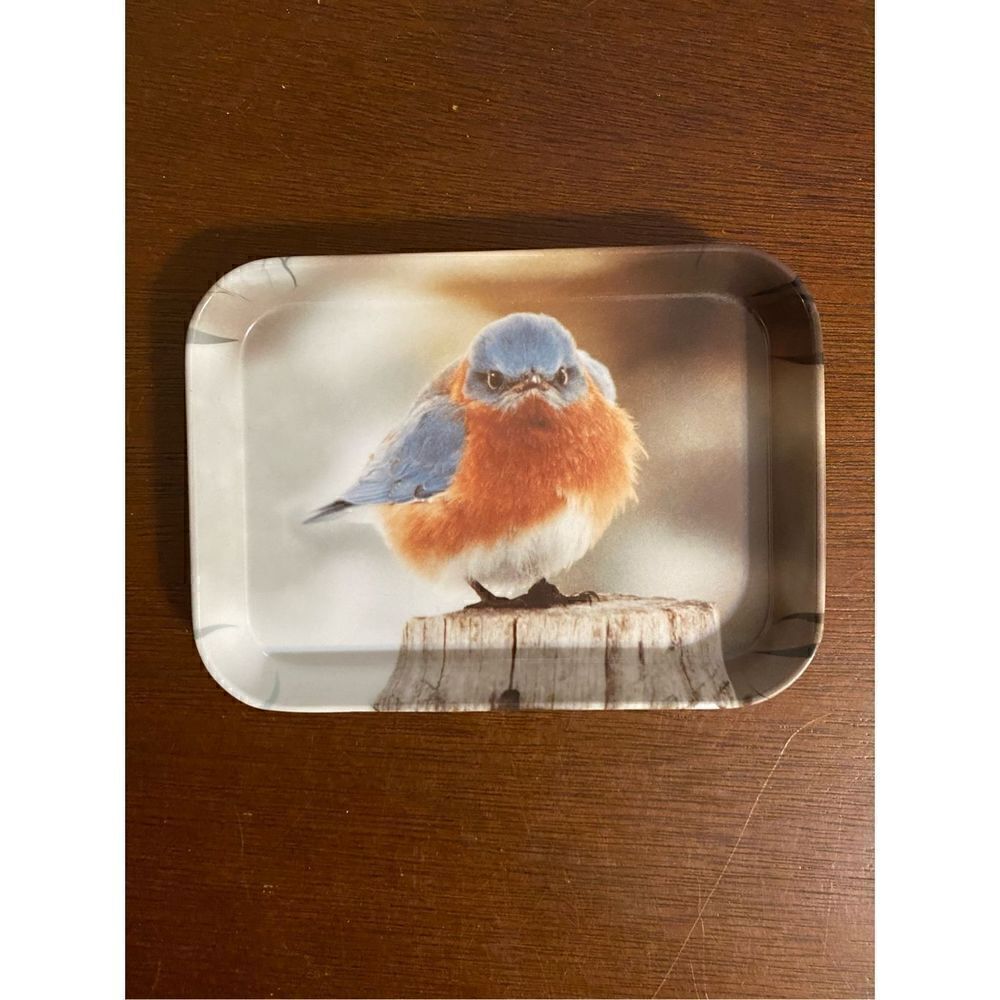Vintage Eklund’s Ltd 1979 max blue bird vanity tray made in Italy